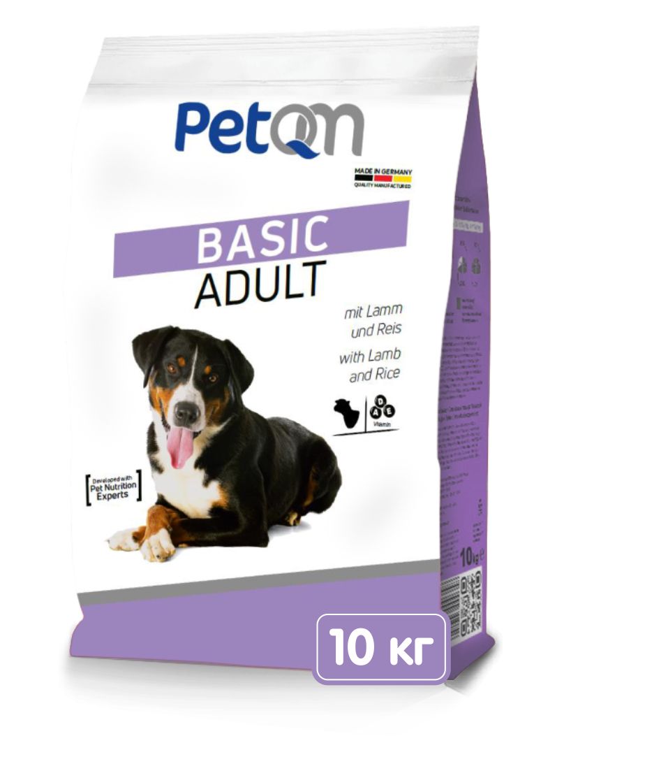 Сухий корм для собак з ягням та рисом PetQM Dogs Basic with Lamb & Rice 10 kg 701565