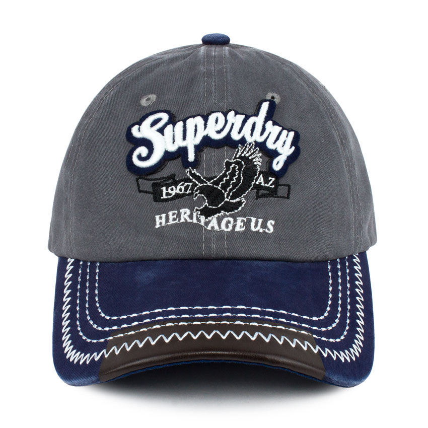 Бейсболка beani'qe SUPERDRY 1967 heretageus One Size Серо-синий (27103)