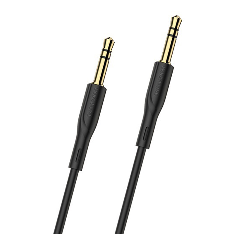 Аудио кабель Borofone BL1 AUX 3pin 3.5 мм на 3pin 3.5 мм 1m Black