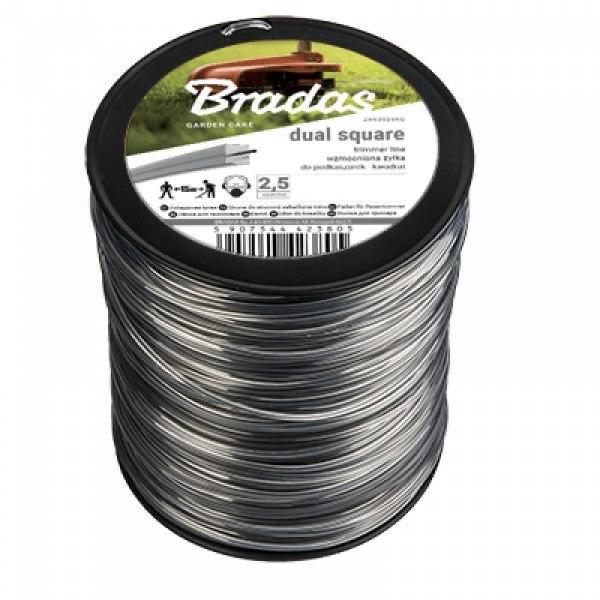 Леска для триммера RIPPER DUAL квадрат 3 мм 280 м катушка 2,5 кг Bradas