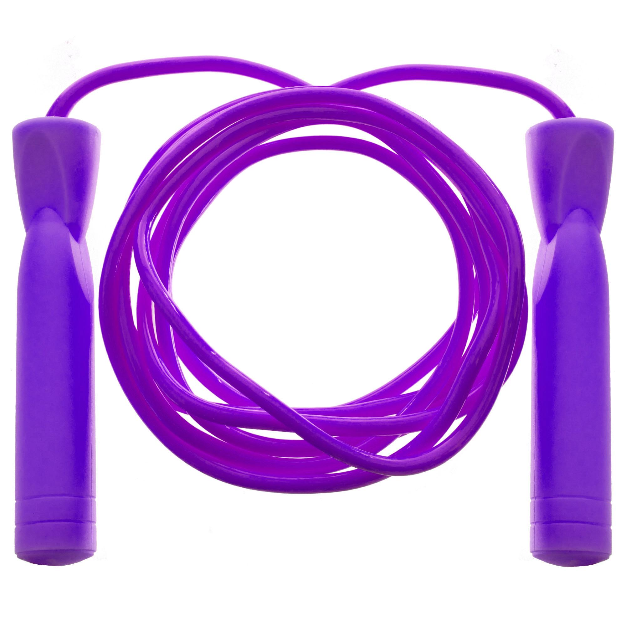 Скакалка скоростная с подшипником и PVC жгутом Zelart FI-4407 2,8 м Фиолетовый (SK000769)