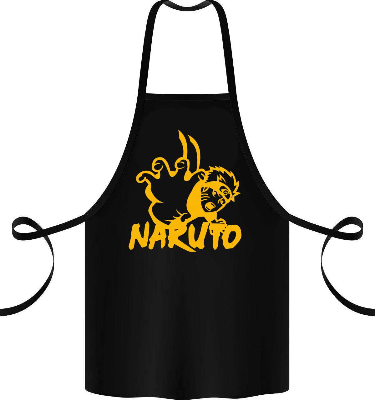 Фартук с принтом Кавун Naruto 68 см Черный