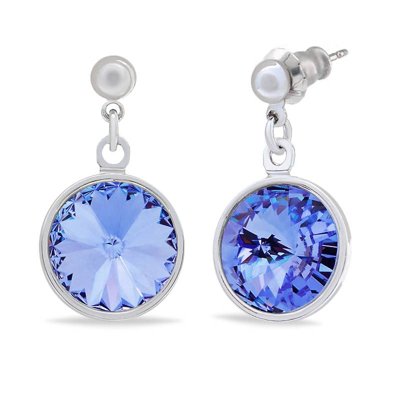 Сережки KOBI Rivoli Kolo 12 мм зі Swarovski (7740-1076-17-32)