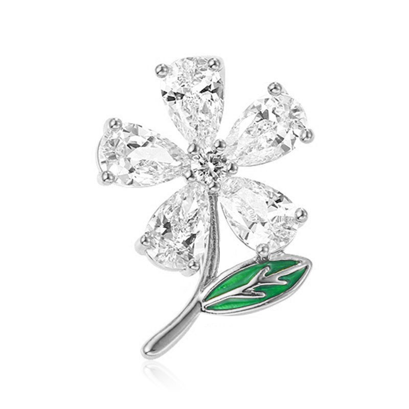 Значок BROCHE Цветок серебристый BRGV113425