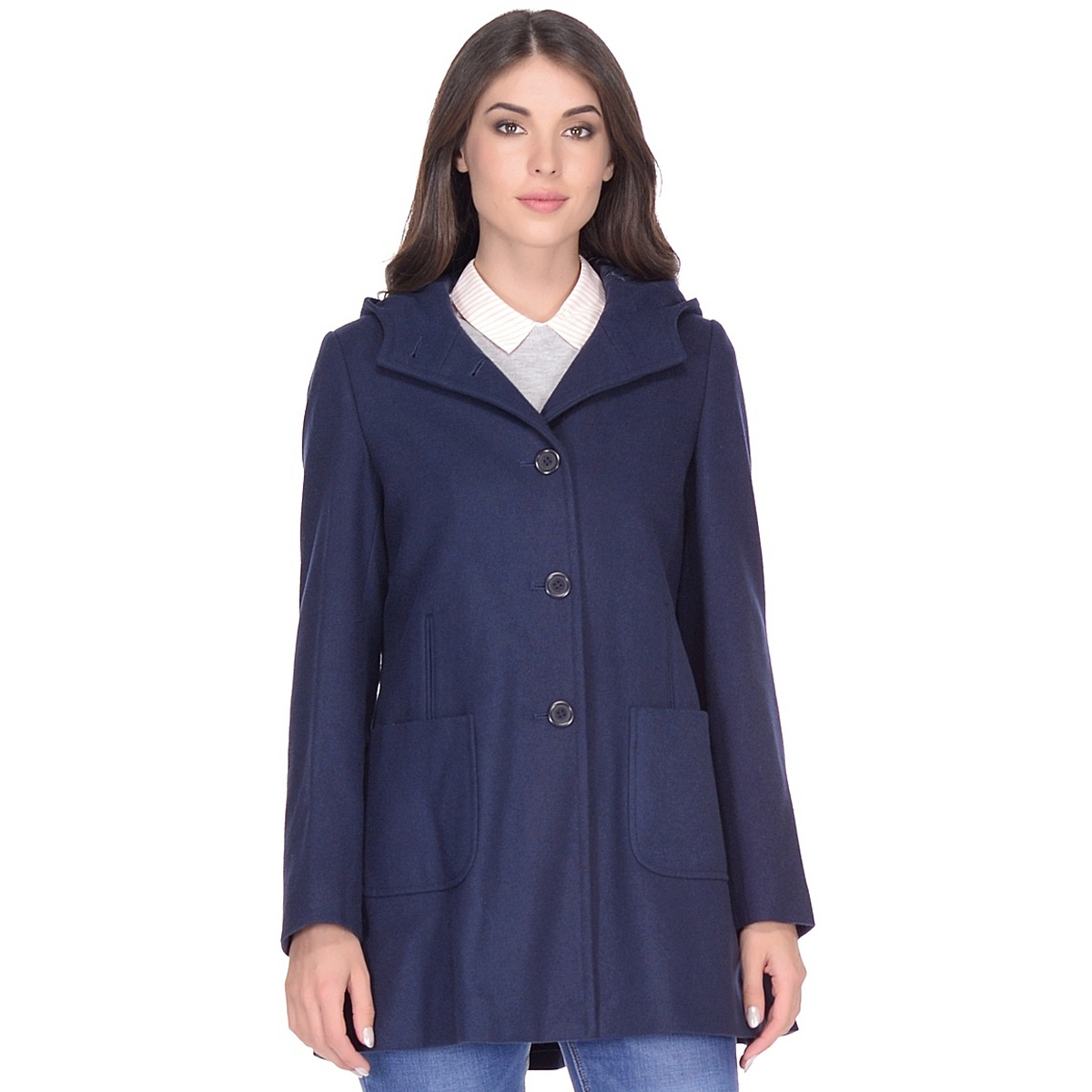 Пальто Geox W7415A DARK NAVY 44 Темно-синій (W7415ADKNV)