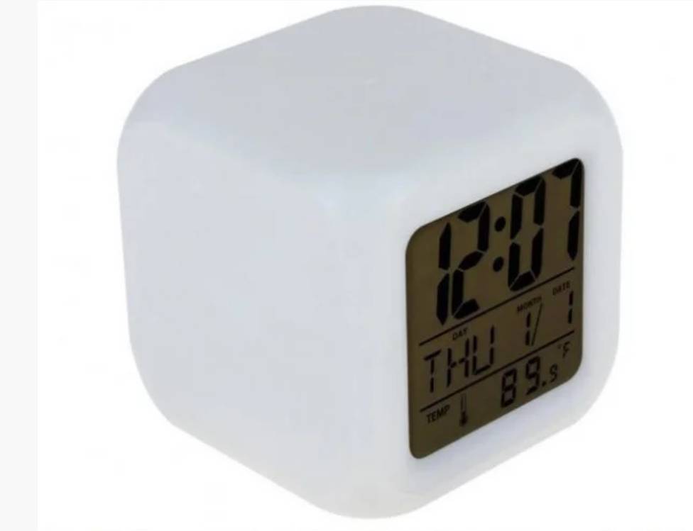 Часы MoodiCare Color Change Digital Alarm Clock хамелеон светящиеся CX 508 Белый (R0645)