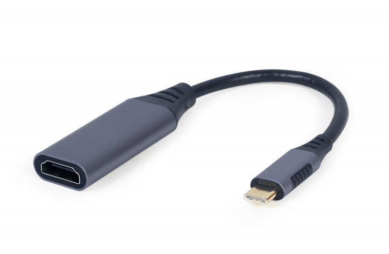 Адаптер Cablexpert HDMI USB Type-C F/M 0.15 м Black (A-USB3C-HDMI-01)