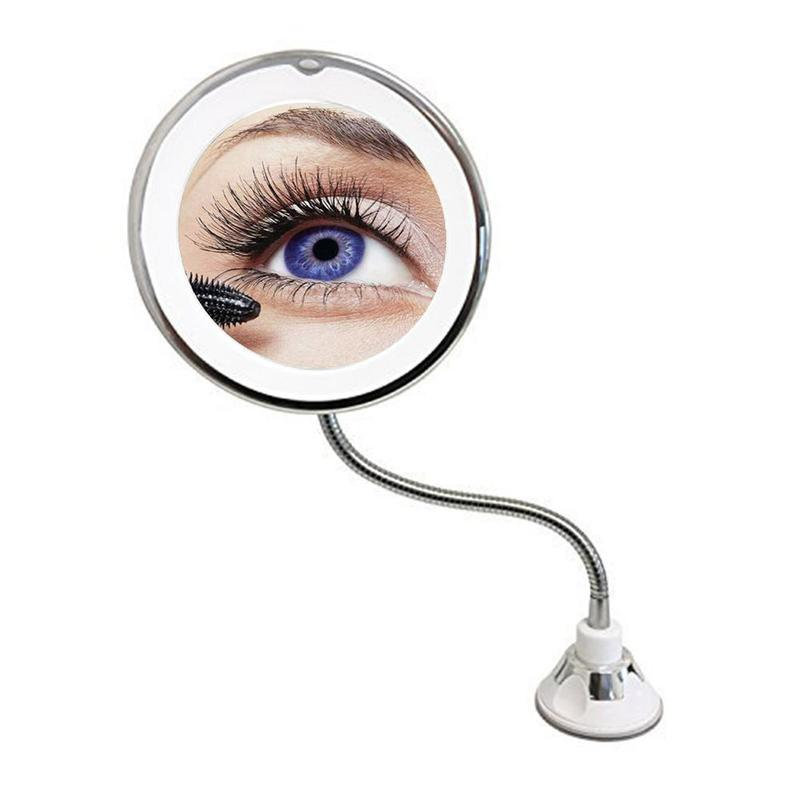 Гибкое зеркало на присоске с подсветкой с 5x увеличением Ultra Flexible Mirror 5X