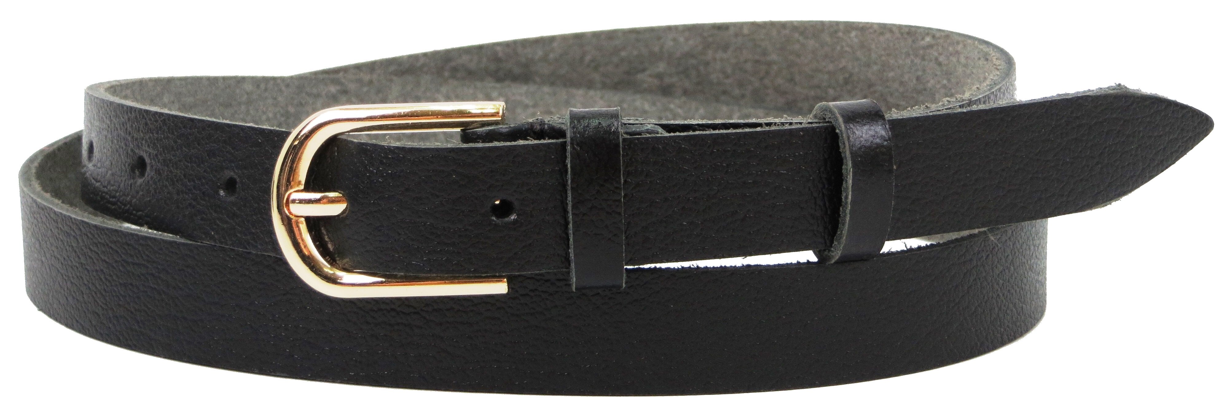 Ремень женский кожаный Skipper 2 см Черный (1365-20)