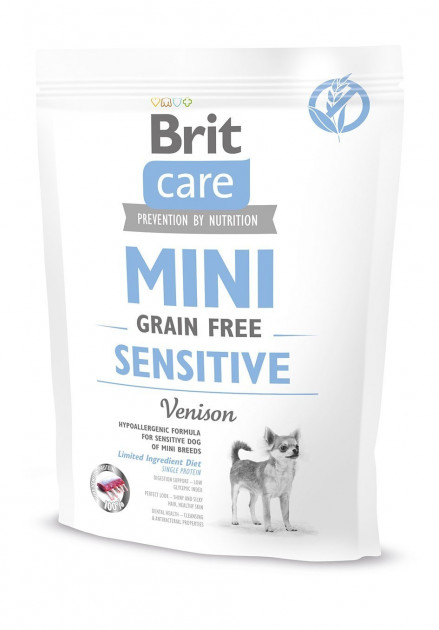 Сухой корм Brit Care GF Mini Sensitive 0,4 kg (для собак миниатюрных пород c чувствительным пищеварением)