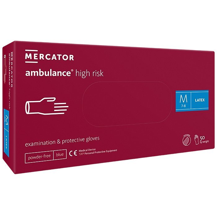 Перчатки латексные Mercator Medical 50 шт М 2 уп (0497)