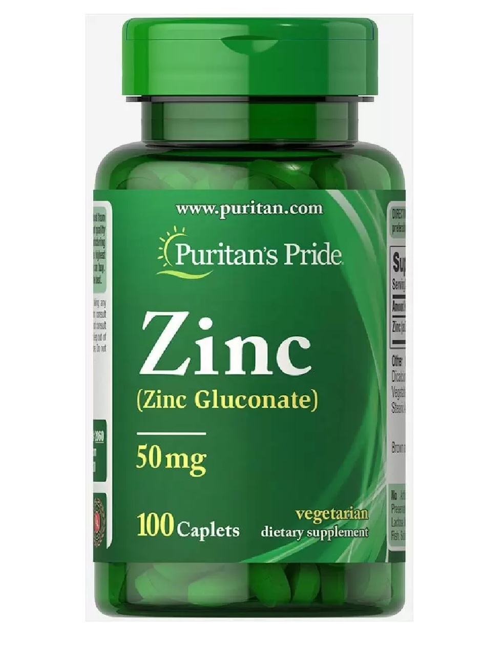 Микроэлемент Цинк Puritan's Pride Zinc Gluconate 50 mg 100 Caplets