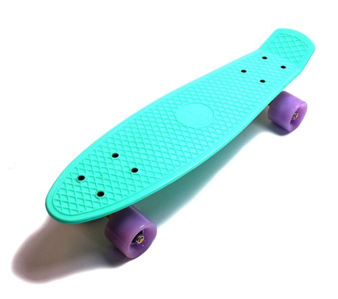 Пенниборд Penny Board с подсветкой Бирюзовый