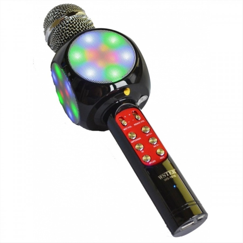 Бездротовий караоке мікрофон WSTER WS-1816 USB AUX FM Чорний (200192)