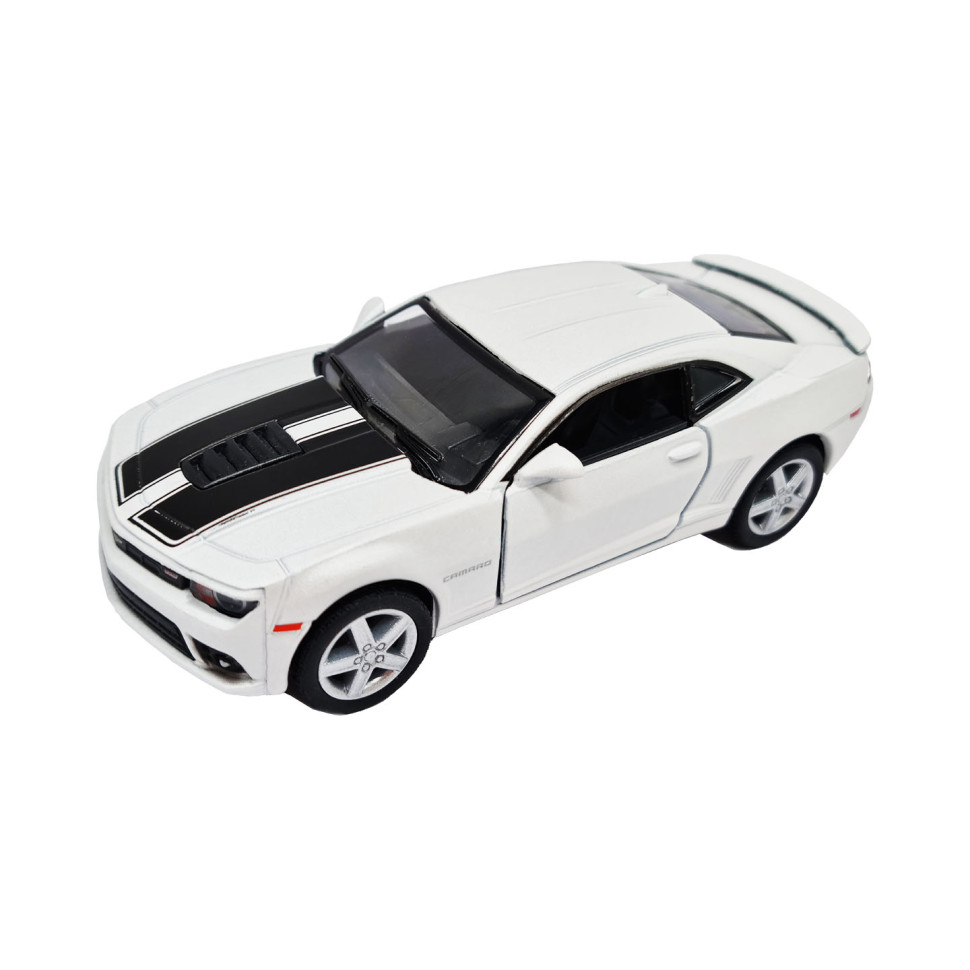 Инерционная машинка Chevrolet Camaro Kinsmart KT5383WF металлическая 1:38 Белый