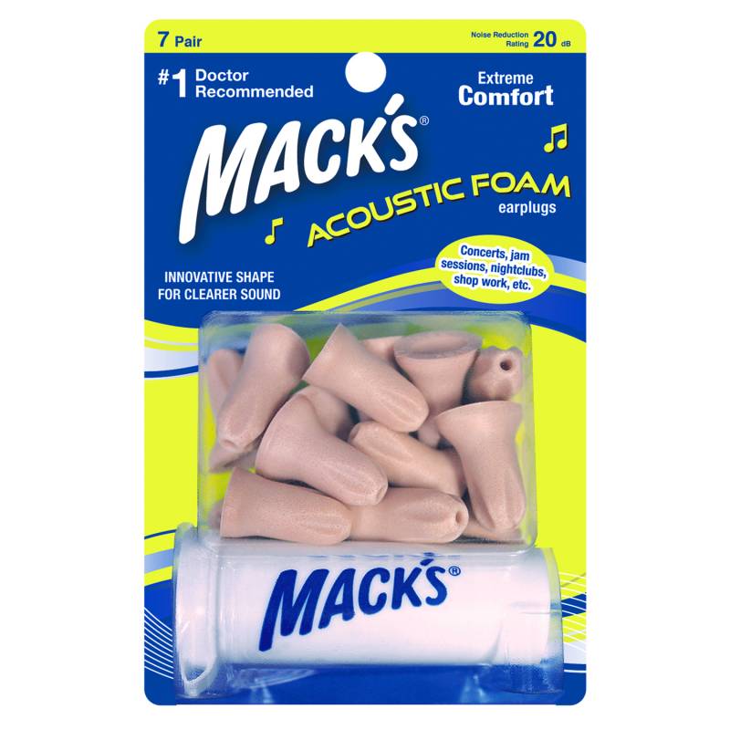 Беруши MACK`S АCOUSTIC FOAM с контейнером 7 пар