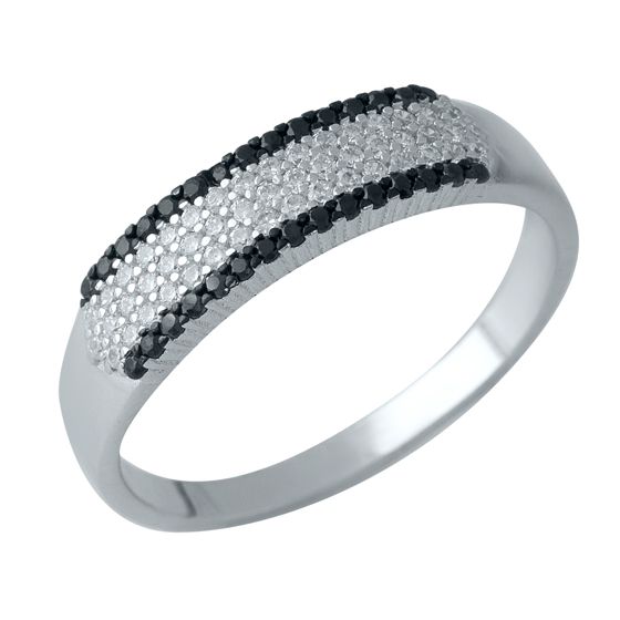 Серебряное кольцо SilverBreeze с фианитами (1977880) 18 размер