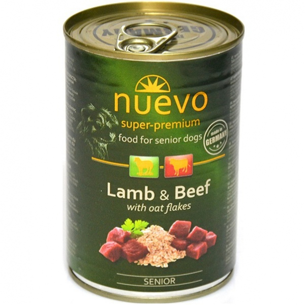 Влажный корм Nuevo DOG SENIOR Lamb Beef oat flakes 400 г