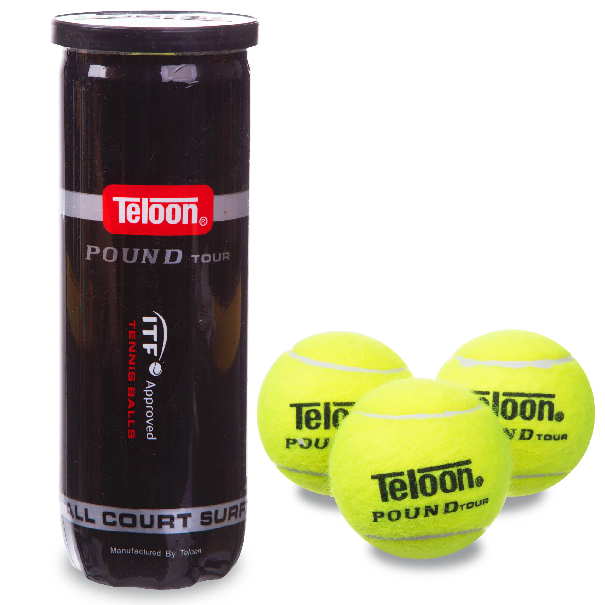 Мяч для большого тенниса TELOON POUND TOUR T828P3 3шт
