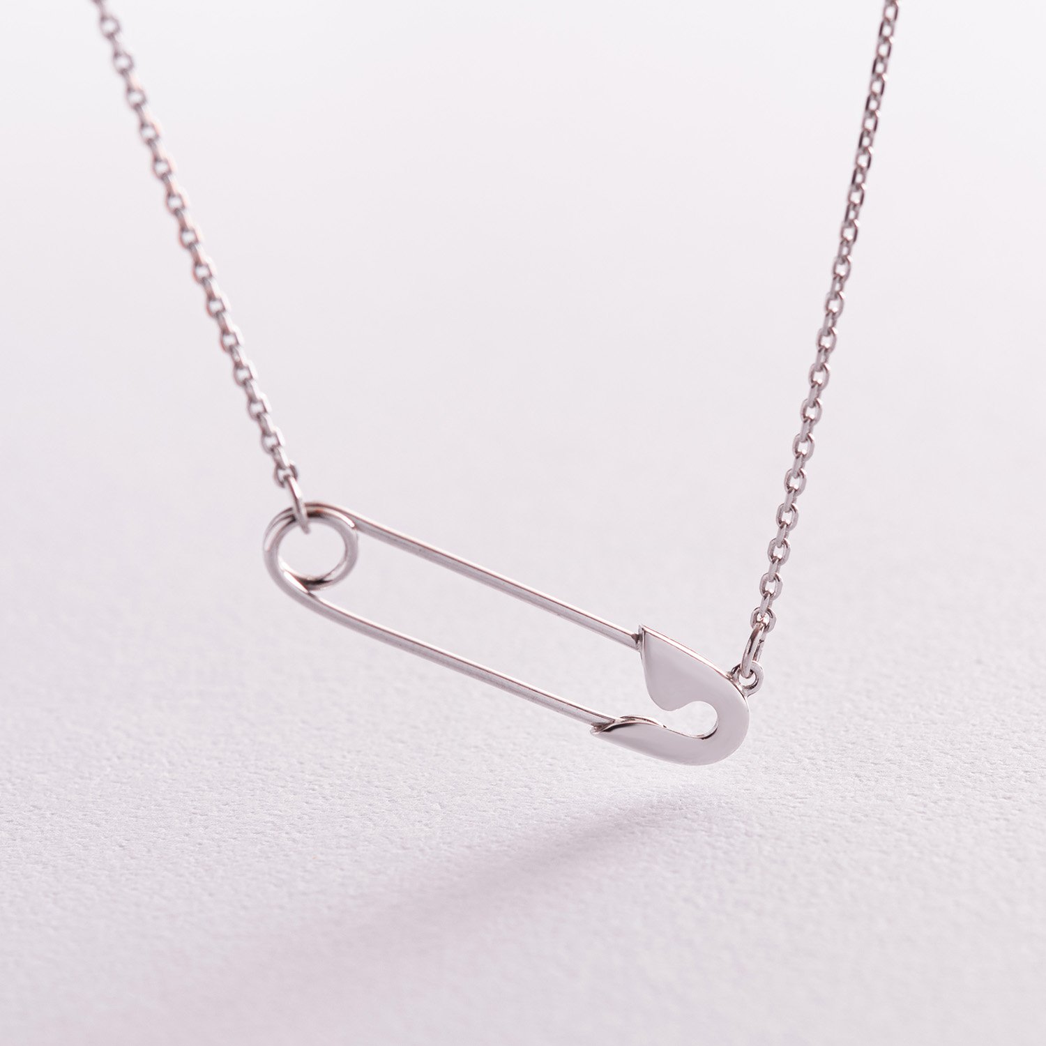 Серебряное колье Булавка 1084 Оникс 40