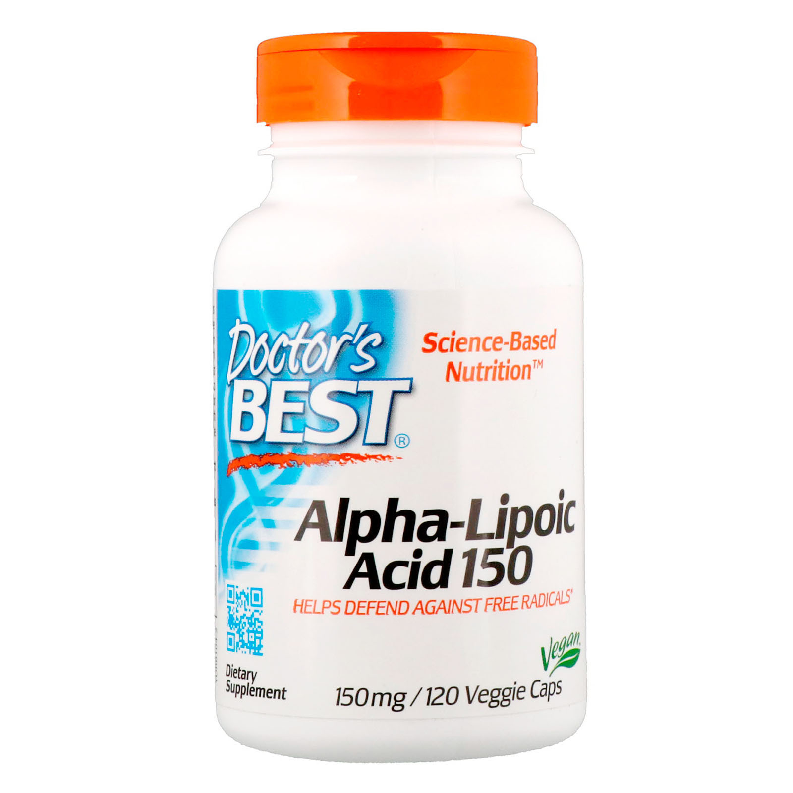 Альфа-липоевая кислота Doctor's Best 150 мг 120 капсул (1800)