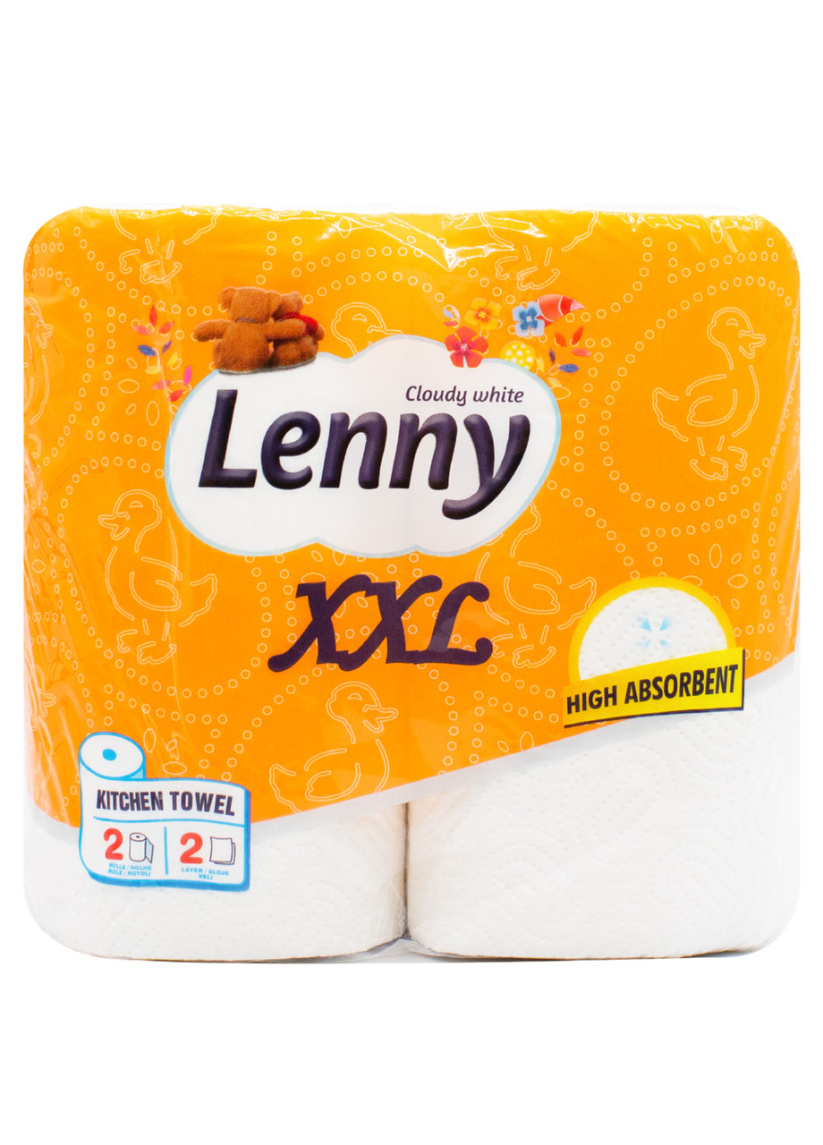 Бумажные полотенца Lenny XXL двухслойные 2 рулона