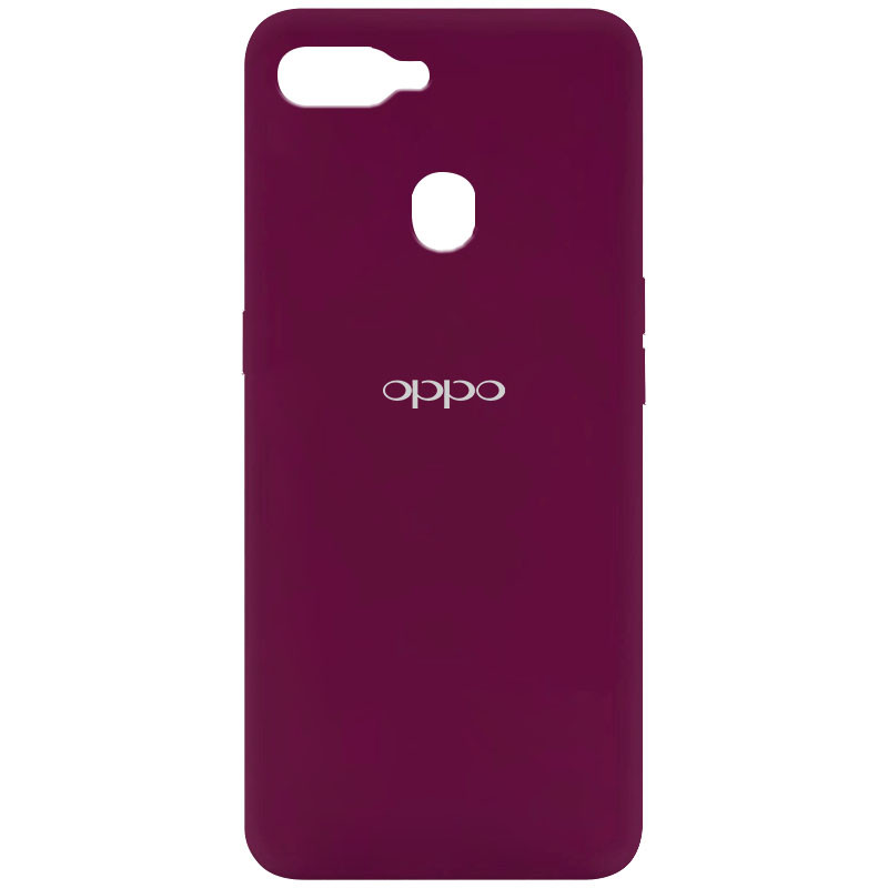 Чехол Silicone Cover My Color Full Protective (A) для Oppo A12 (Бордовый / Marsala) 910757