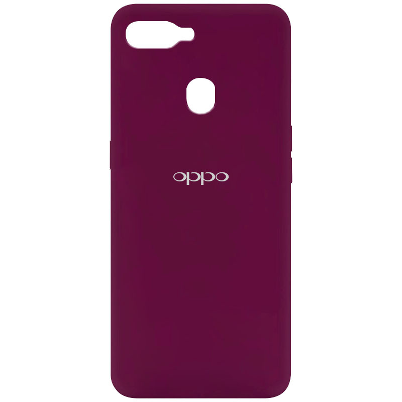 Чохол Silicone Cover My Color Full Protective (A) для Oppo A12 (Бордовий / Marsala) 910757