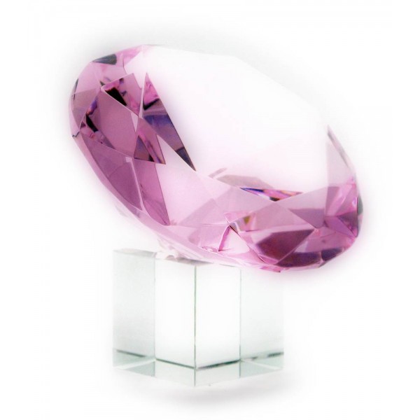 Кристалл хрустальный 10см Розовый (21350)
