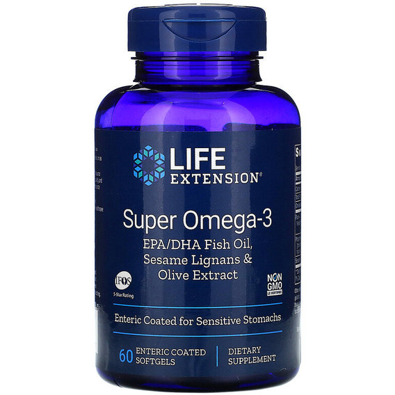 Омега 3 Life Extension Super Omega-3 60 Softgels LEX-19856