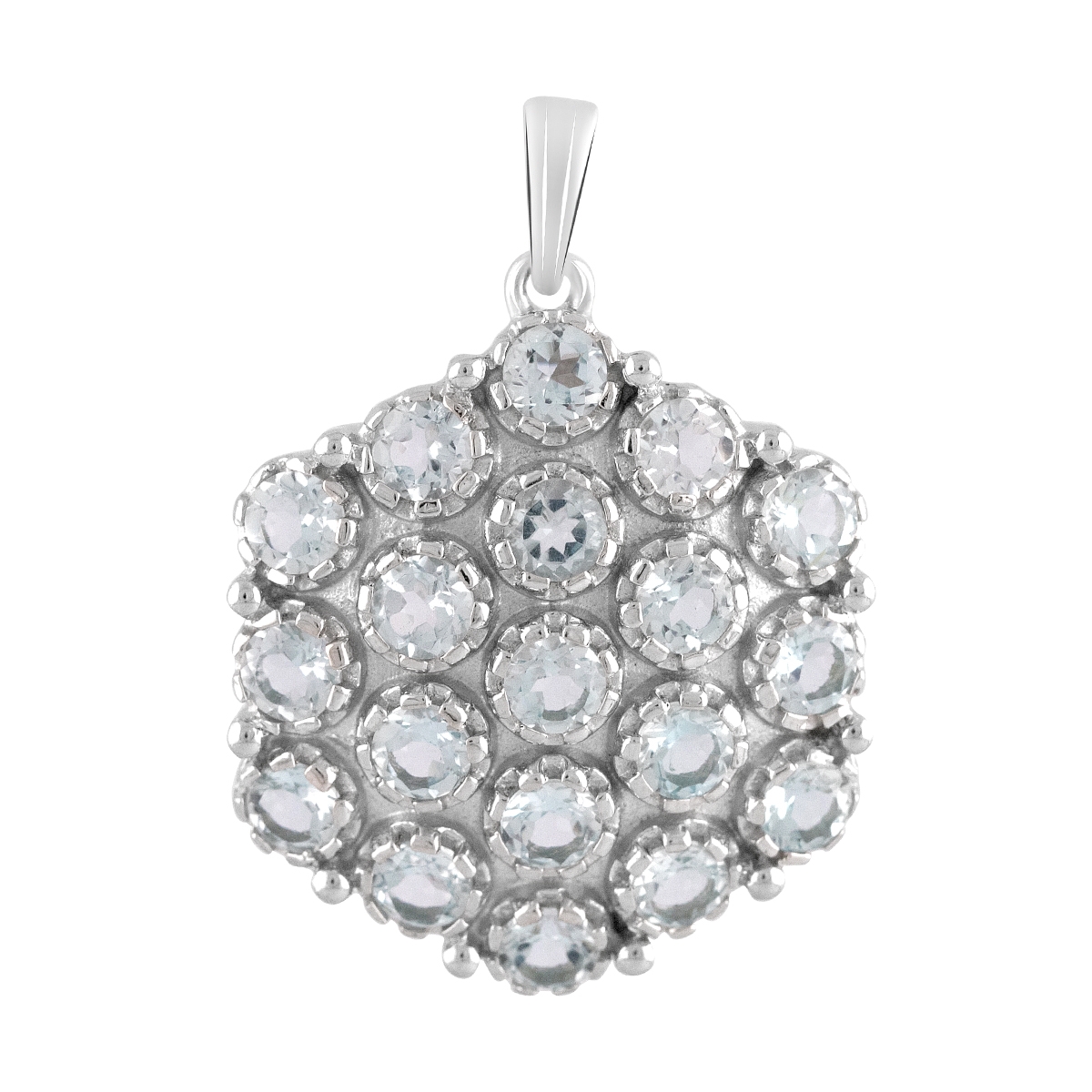 Серебряная подвеска SilverBreeze с топазом 6.02ct (2124481)