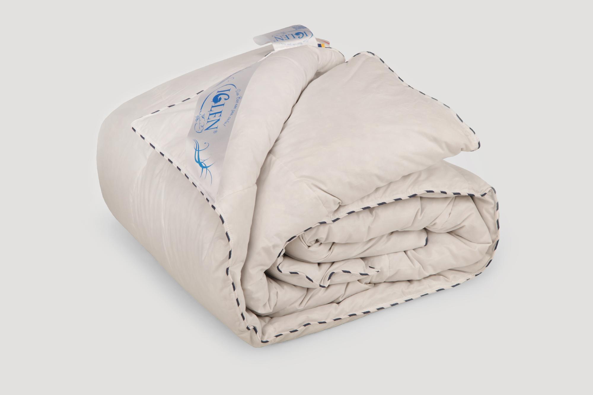 Одеяло IGLEN Roster 100% пух серый Зимнее 160х215 см Белый (1602151G)