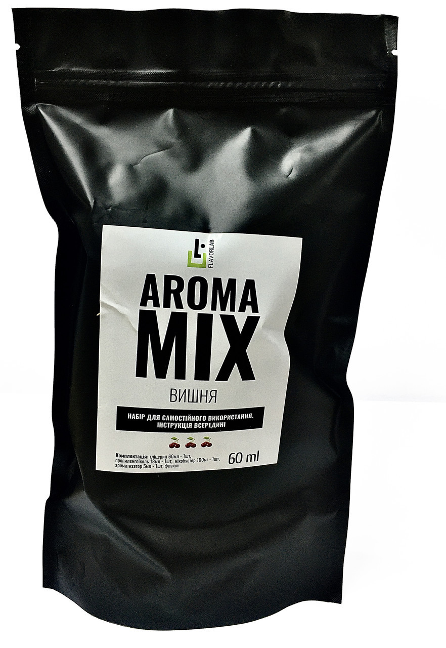 Набір для самозамішування на органічному нікотині Aroma Mix 60 мл Вишня 0-6 мг (zh4532-hbr)