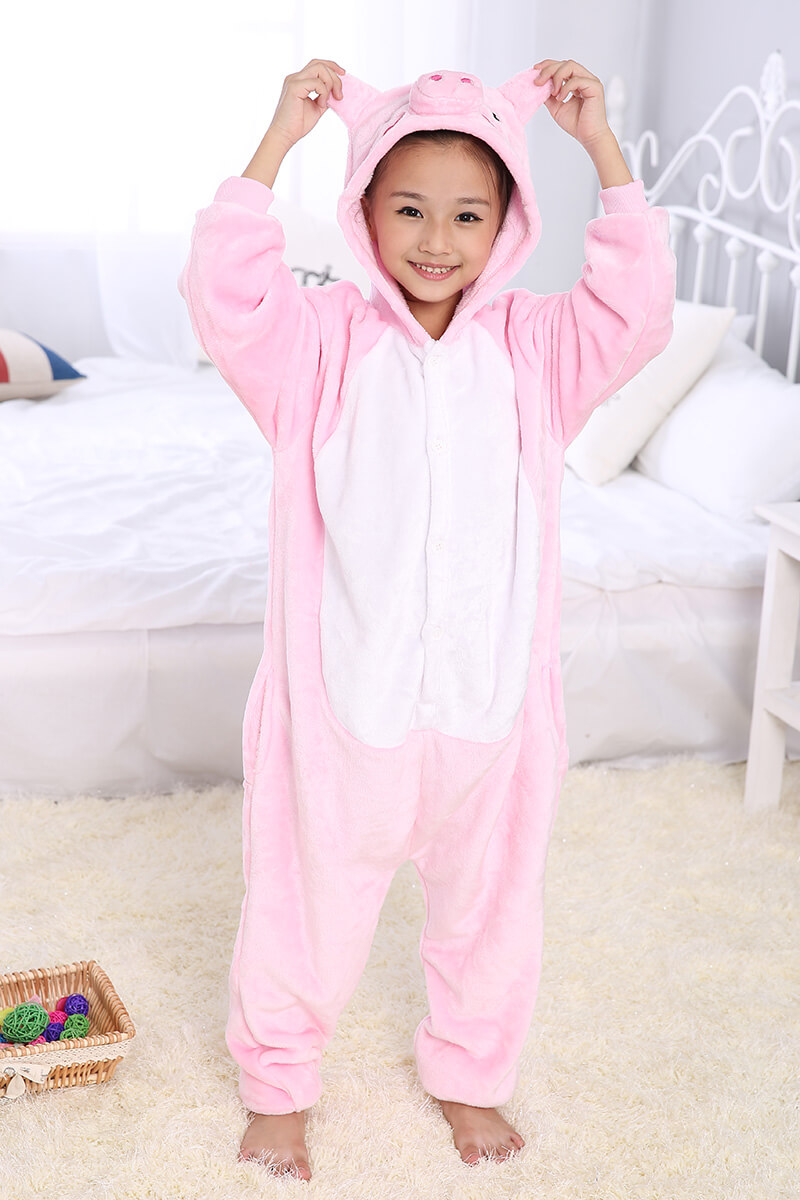 Піжама дитяча Kigurumba Свинка XL - зріст 135 - 145 см Рожевий з білим (K0W1-0044-XL)