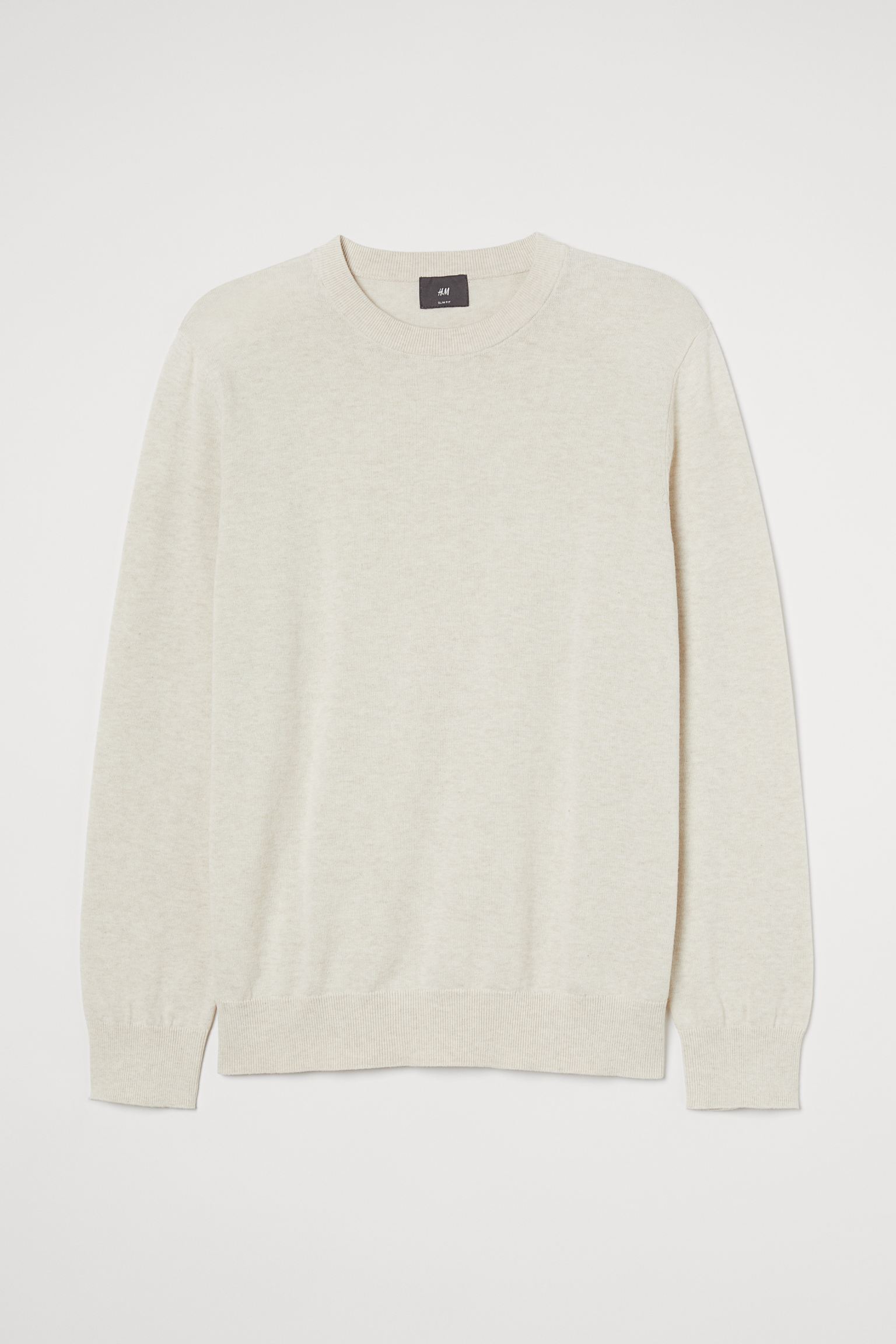 Свитер мужской H&M 5643582 S Светло-бежевый (2030000299157)