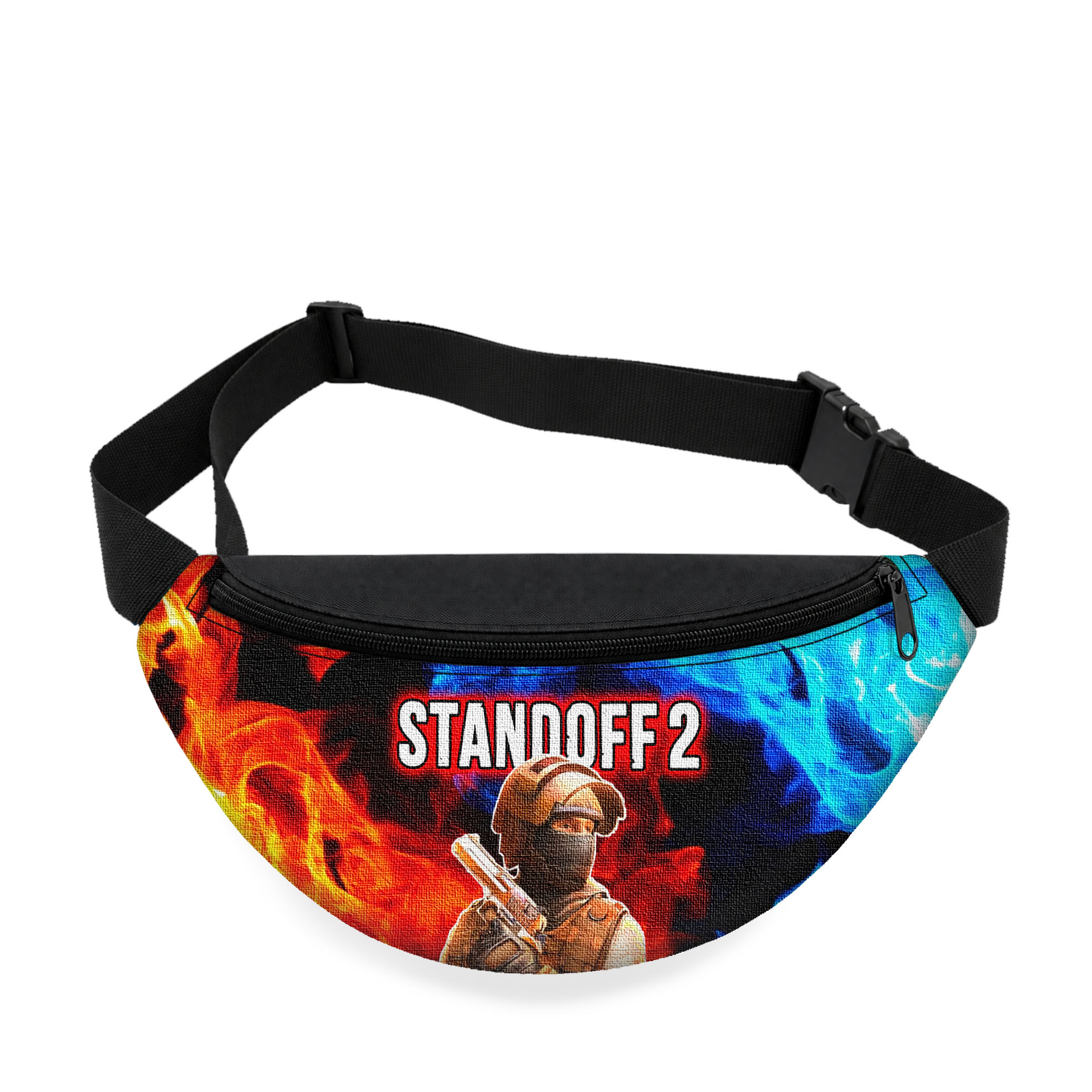 Дитяча сумка-бананка No Brand Standoff 2, 32×15×7.5 см, чорна
