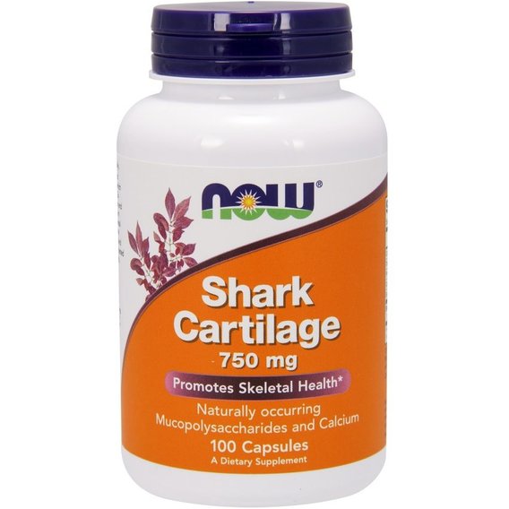 Акулий хрящ NOW Foods Shark Cartilage 750 mg 100 Caps
