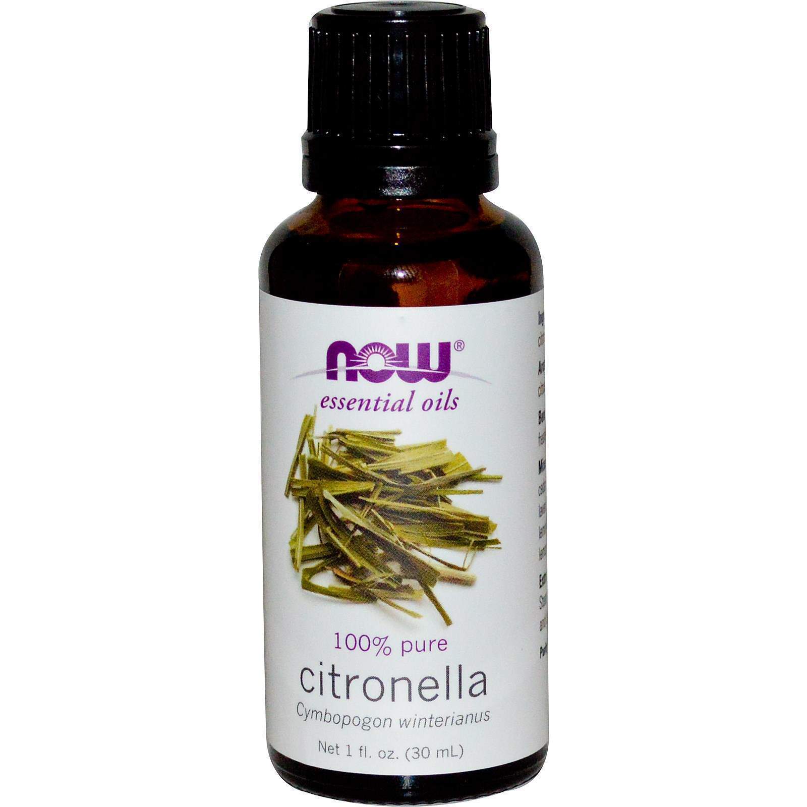 Масло цитронеллы эфирное (Citronella Oil) Now Foods Essential Oils 30 мл