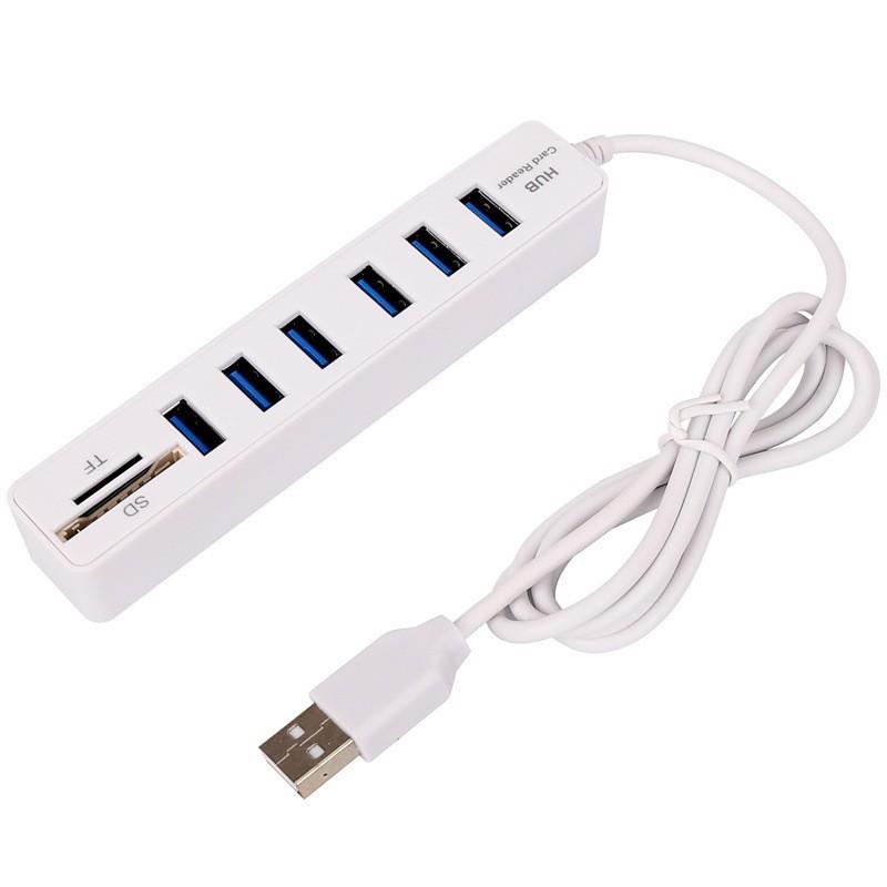 USB-хаб XON SmartHub 5 в 1 SD/TF + 3xUSB2.0 Белый (UHAHP050032B 5054)
