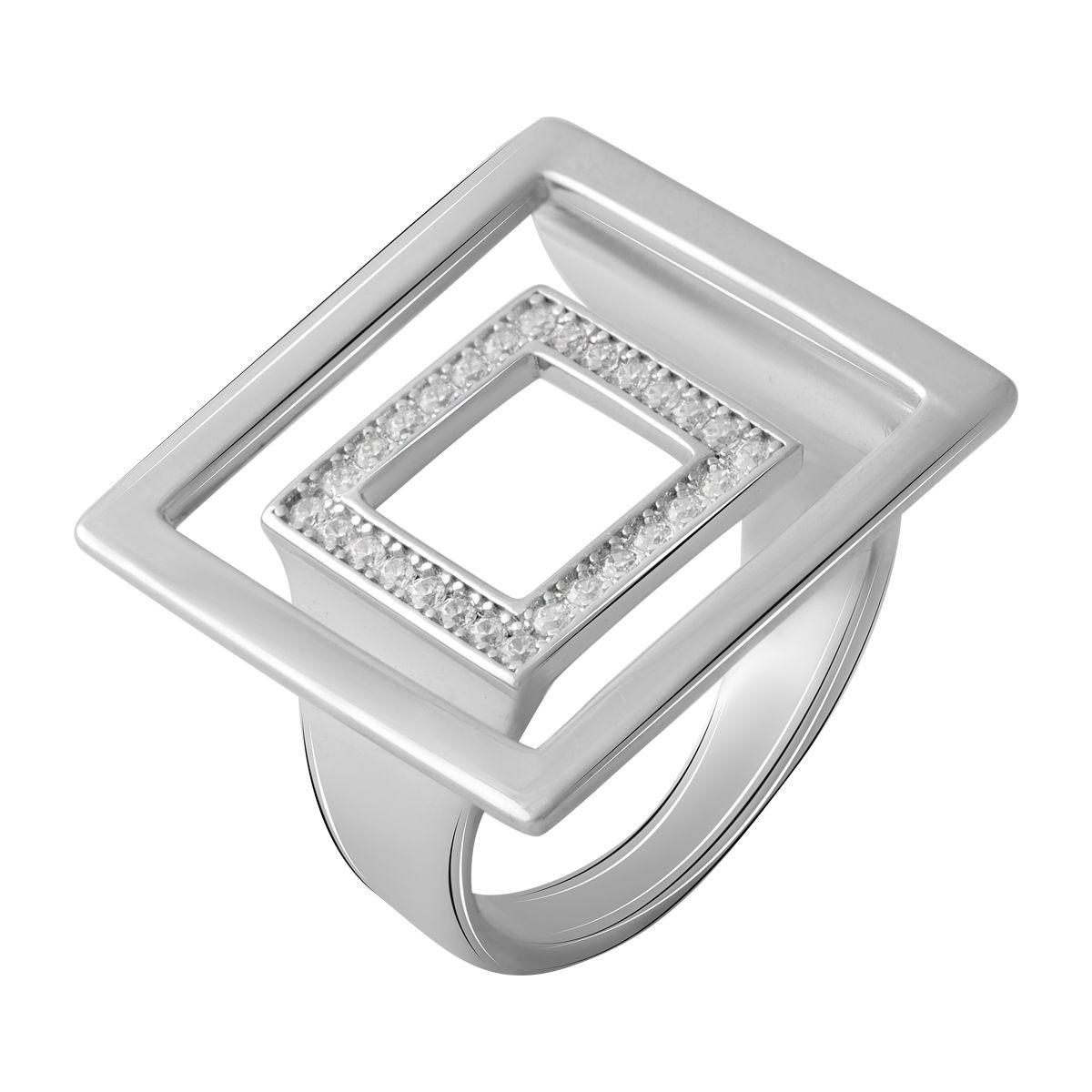Серебряное кольцо SilverBreeze с фианитами (2066477) 16.5 размер