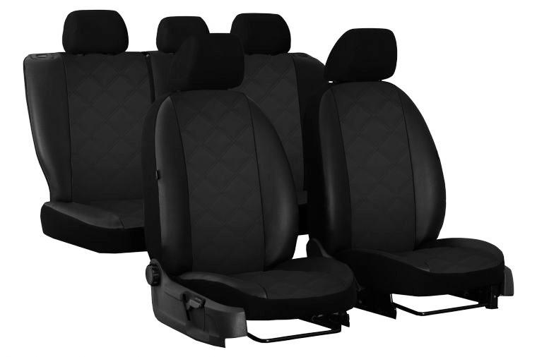 Универсальные авто чехлы на сиденья из эко кожи Pok-ter ELIT Premium с черной вставкой
