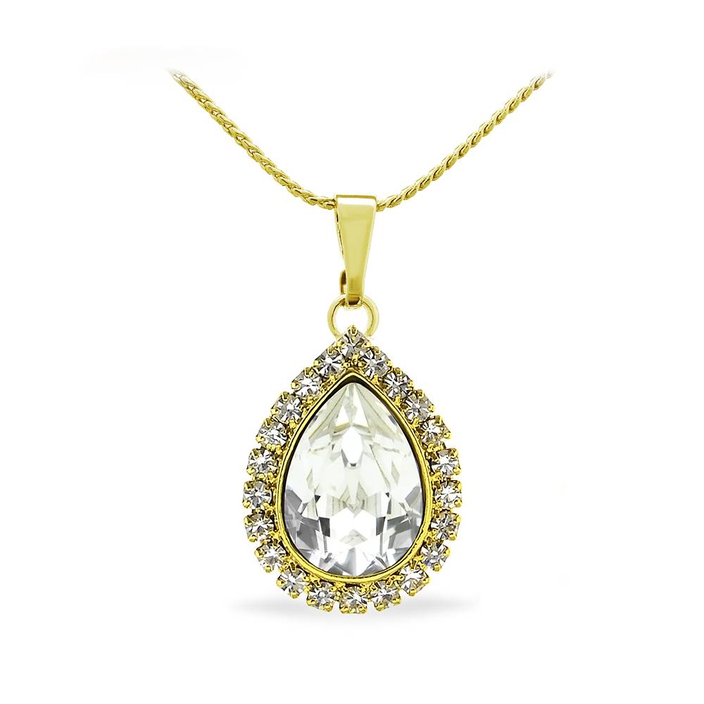 Кулон з ланцюжком KOBI Bianka зі Swarovski 10x14мм (7430-3110-02-35)