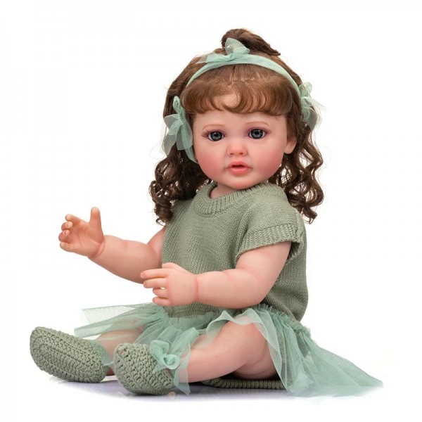 Силиконовая коллекционная кукла Реборн Reborn Doll Девочка София Высота 55 см (472)