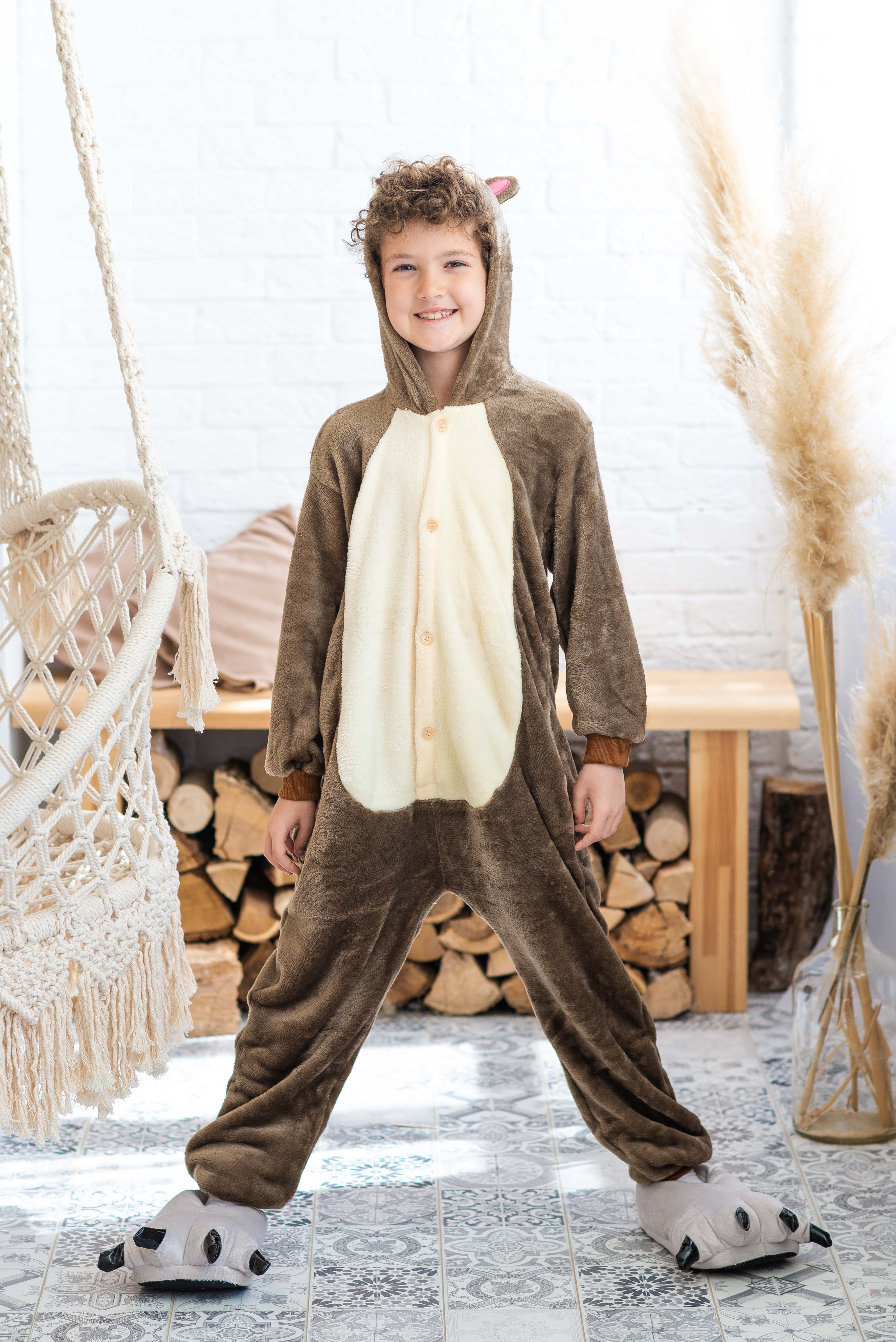Пижама Кигуруми детская BearWear Бурундук (Чип и Дейл) XS 95 - 105 см Коричневый (K0W1-0005-XS)
