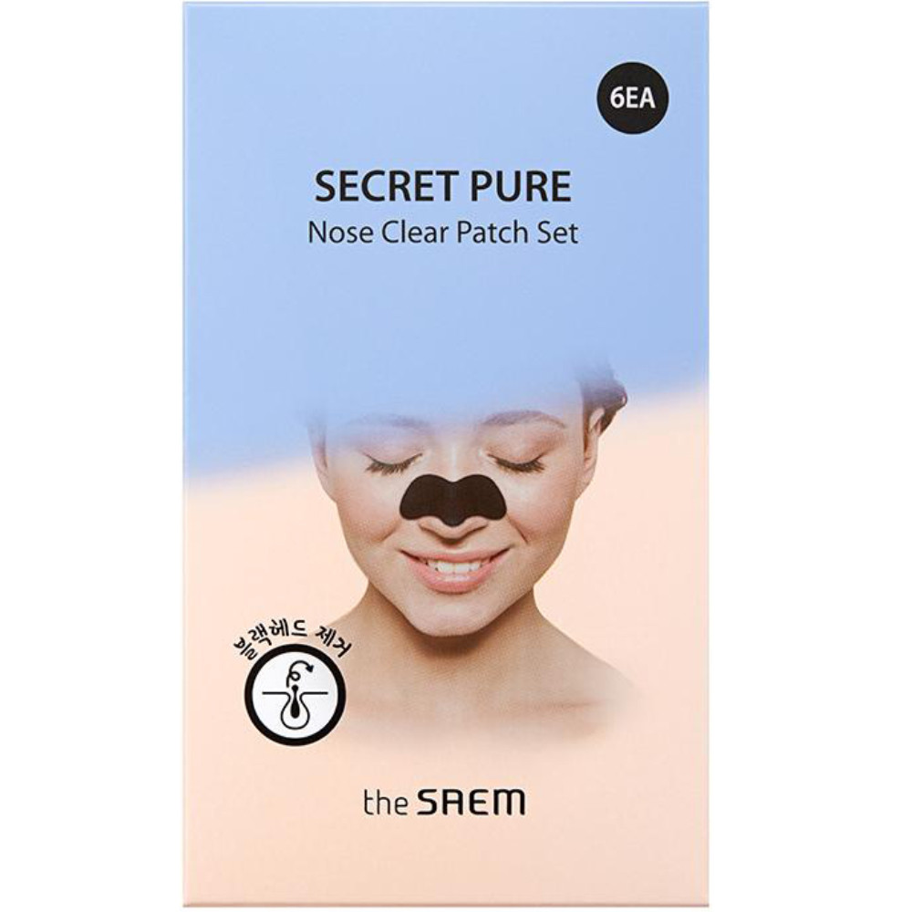Набір пластирів для носа від чорних крапок The Saem Secret Pure Nose Clear Patch Set 6 шт (8806164172742)