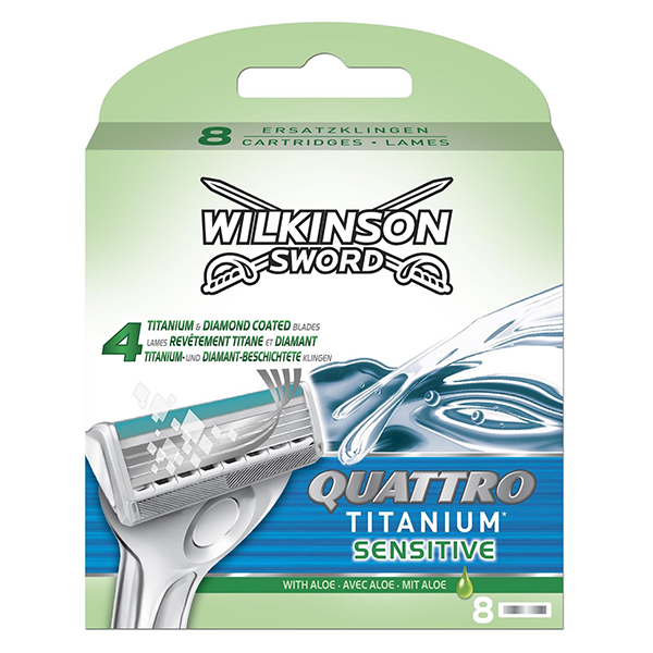 Змінні касети для гоління Wilkinson Sword Quattro Titanium Sensitiv - 8 шт (1012)