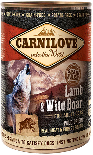 Влажный корм для собак Carnilove Dog k с ягненком и кабаном 400 г (8595602529315) 100131\529315