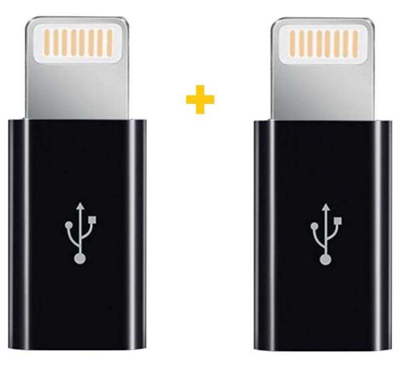 Адаптер XoKo AC-030 micro USB Lightning F/M 2шт Black (XK-AC030-BK2)