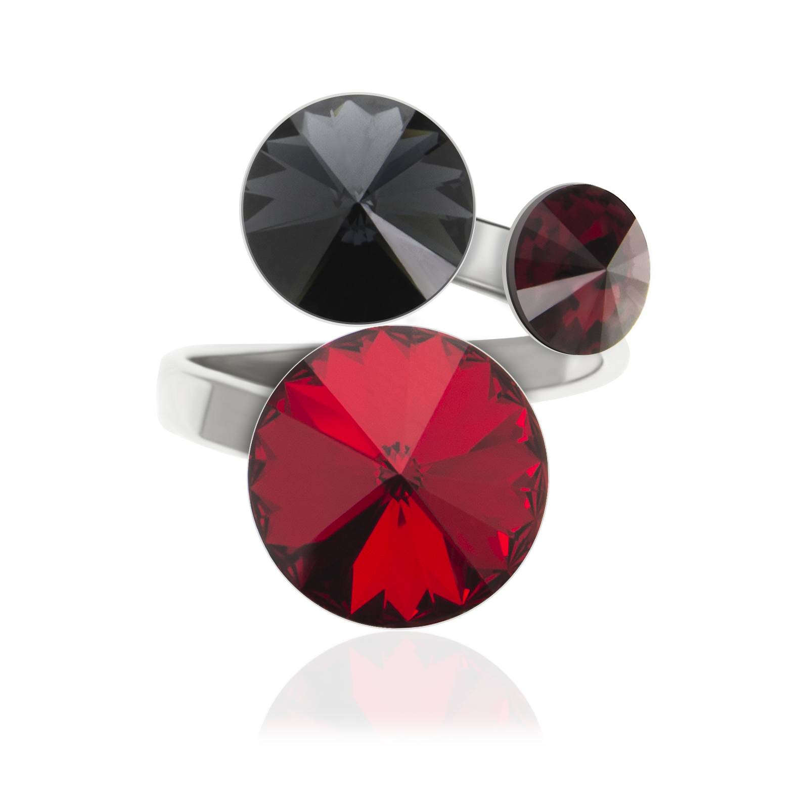 Безрозмірне кільце KOBI Rivoli 6+8+10 зі Swarovski (7470-0935-91-32)