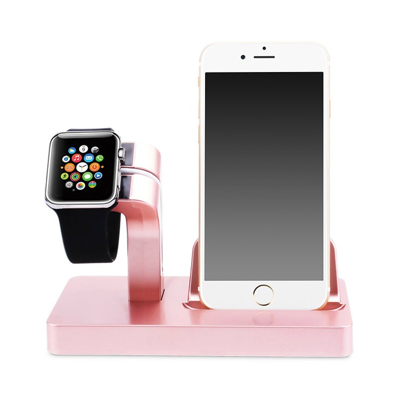 Док-станція Grand Charger Dock для Apple Watch та iPhone Рожевий (AL2605)